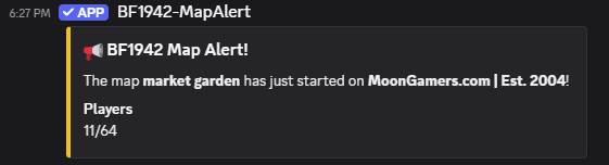 Discord bot map alert notification